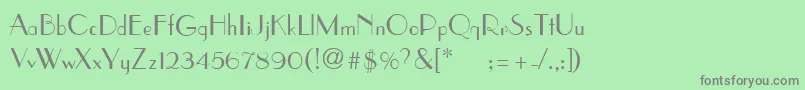 Parisiant Font – Gray Fonts on Green Background