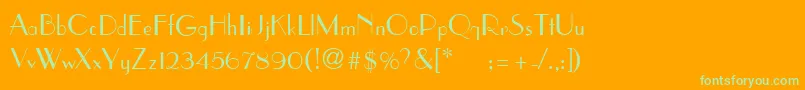 Parisiant Font – Green Fonts on Orange Background