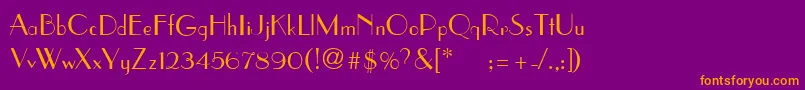 Parisiant Font – Orange Fonts on Purple Background