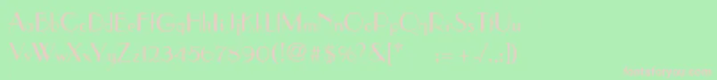 フォントParisiant – 緑の背景にピンクのフォント
