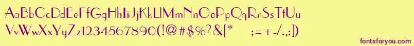 Parisiant Font – Purple Fonts on Yellow Background