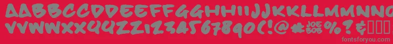 Billbh Font – Gray Fonts on Red Background