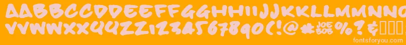 Billbh Font – Pink Fonts on Orange Background
