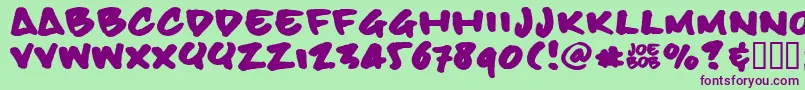 Billbh Font – Purple Fonts on Green Background