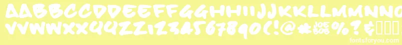 Billbh Font – White Fonts on Yellow Background