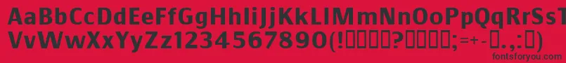 Czcionka CommunistSansbold – czarne czcionki na czerwonym tle