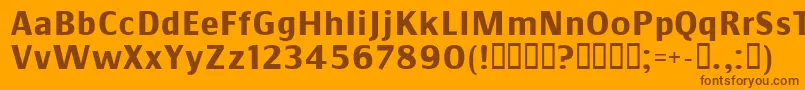 CommunistSansbold Font – Brown Fonts on Orange Background