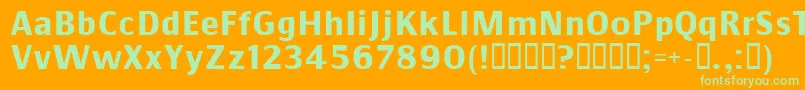 CommunistSansbold Font – Green Fonts on Orange Background