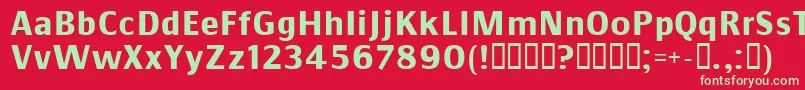 CommunistSansbold Font – Green Fonts on Red Background