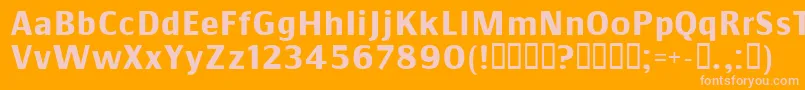 CommunistSansbold Font – Pink Fonts on Orange Background