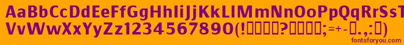 CommunistSansbold Font – Purple Fonts on Orange Background