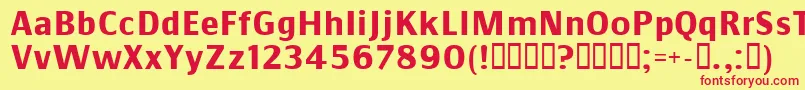 CommunistSansbold Font – Red Fonts on Yellow Background