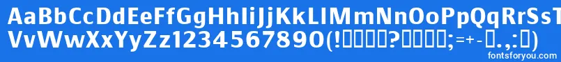 フォントCommunistSansbold – 青い背景に白い文字