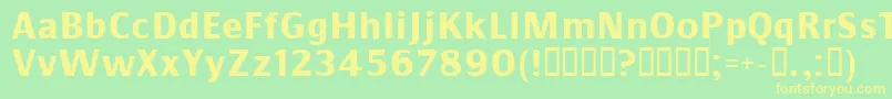 CommunistSansbold Font – Yellow Fonts on Green Background