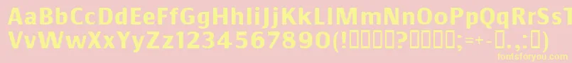 CommunistSansbold Font – Yellow Fonts on Pink Background