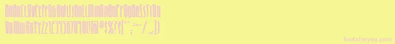 HighrisebbReg Font – Pink Fonts on Yellow Background