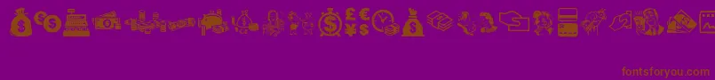 MoneyMoneyMoney Font – Brown Fonts on Purple Background