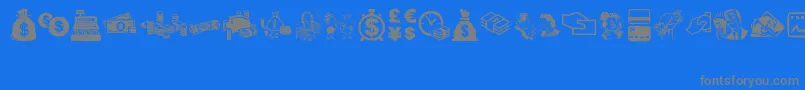 MoneyMoneyMoney Font – Gray Fonts on Blue Background