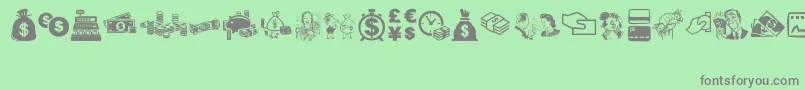 MoneyMoneyMoney Font – Gray Fonts on Green Background