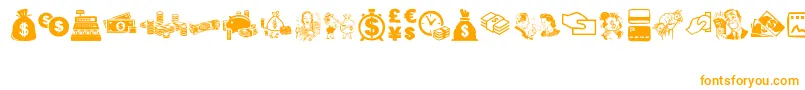 MoneyMoneyMoney Font – Orange Fonts on White Background