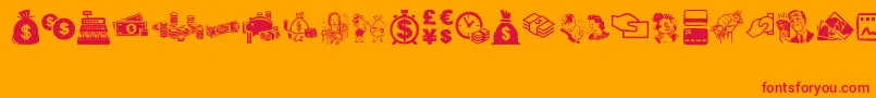 MoneyMoneyMoney Font – Red Fonts on Orange Background