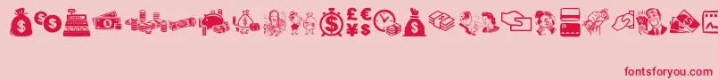 MoneyMoneyMoney Font – Red Fonts on Pink Background