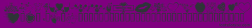 KrBeMineMore Font – Black Fonts on Purple Background