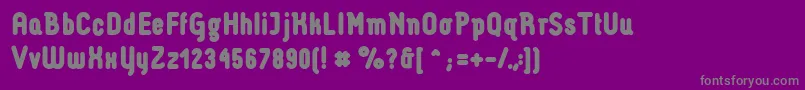 フォントArtillLucoSans923 – 紫の背景に灰色の文字