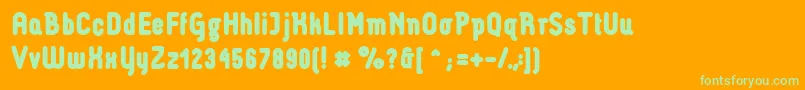 ArtillLucoSans923 Font – Green Fonts on Orange Background