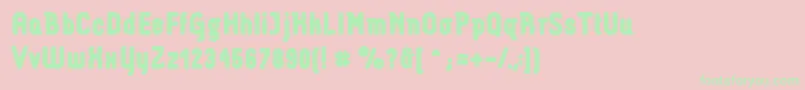 ArtillLucoSans923 Font – Green Fonts on Pink Background