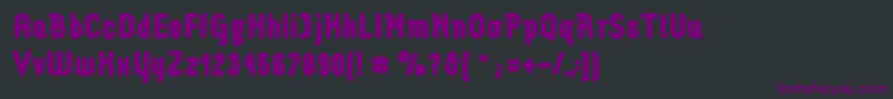 フォントArtillLucoSans923 – 黒い背景に紫のフォント