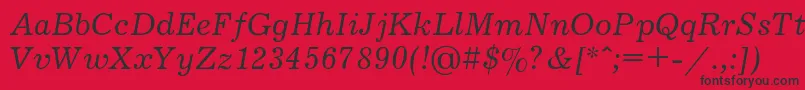 Journal1 Font – Black Fonts on Red Background