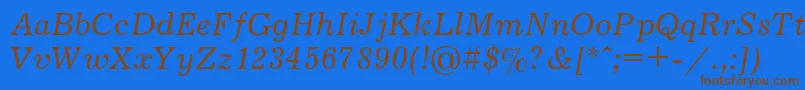 Journal1 Font – Brown Fonts on Blue Background