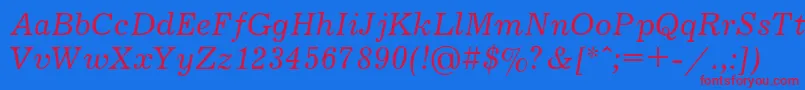 Journal1 Font – Red Fonts on Blue Background