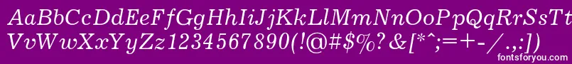 Journal1 Font – White Fonts on Purple Background