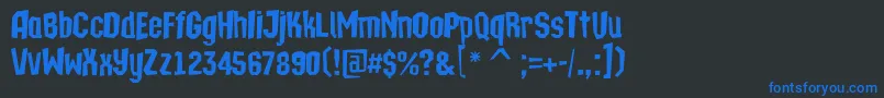 ATechnicsbrkDemibold Font – Blue Fonts on Black Background