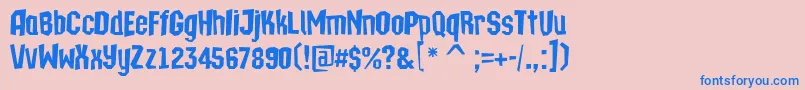 ATechnicsbrkDemibold Font – Blue Fonts on Pink Background