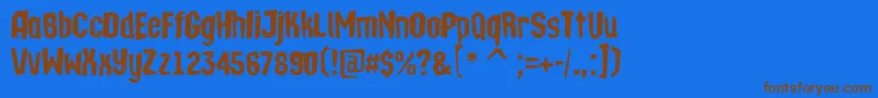 ATechnicsbrkDemibold Font – Brown Fonts on Blue Background