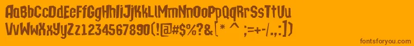ATechnicsbrkDemibold Font – Brown Fonts on Orange Background