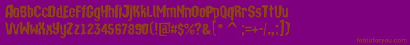 ATechnicsbrkDemibold Font – Brown Fonts on Purple Background