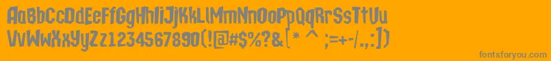 ATechnicsbrkDemibold-Schriftart – Graue Schriften auf orangefarbenem Hintergrund