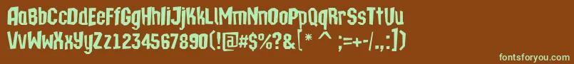 ATechnicsbrkDemibold Font – Green Fonts on Brown Background