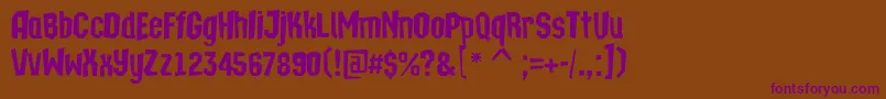 ATechnicsbrkDemibold Font – Purple Fonts on Brown Background