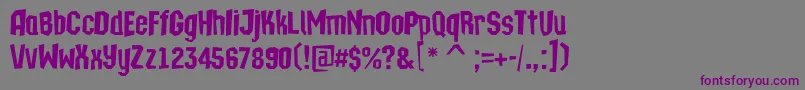 ATechnicsbrkDemibold Font – Purple Fonts on Gray Background