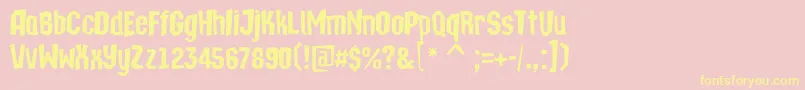 ATechnicsbrkDemibold Font – Yellow Fonts on Pink Background