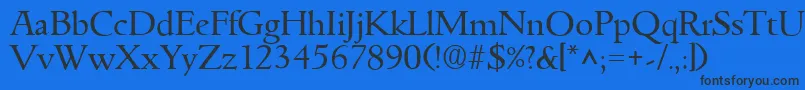 GoudyitalianRegular Font – Black Fonts on Blue Background