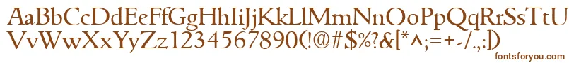 GoudyitalianRegular Font – Brown Fonts on White Background