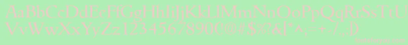 GoudyitalianRegular Font – Pink Fonts on Green Background