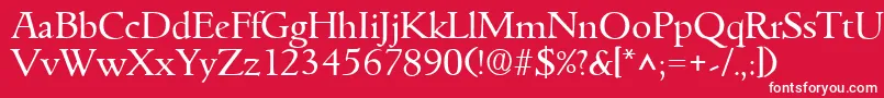 More about GoudyitalianRegular Font GoudyitalianRegular Font – White Fonts on Red Background