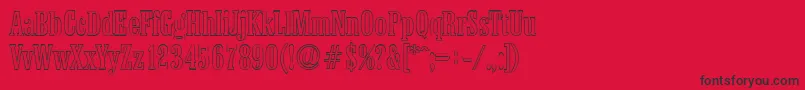 ColoneloutlineRegular Font – Black Fonts on Red Background
